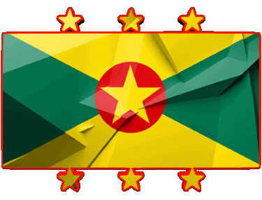 Verschiedene Grenada-Inseln Amerika Fahnen 