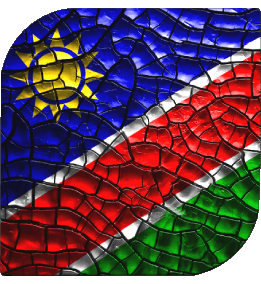 Square Namibia Africa Flags 