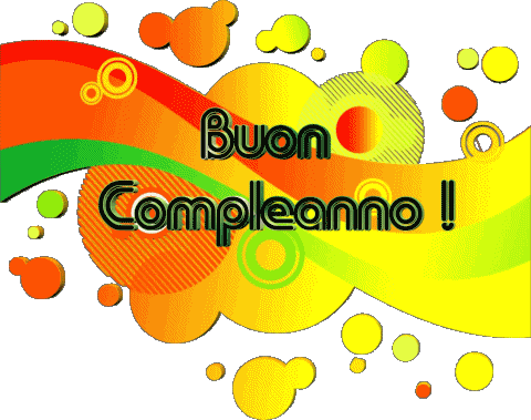 009 Sfondo trasparente Astratto - Geometrico Buon Compleanno Italiano Messagi 