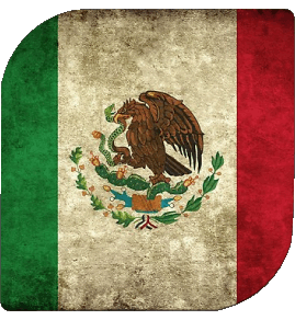 Carré Mexique Amériques Drapeaux 