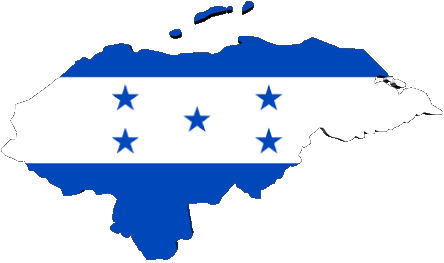 Map Honduras America Flags 