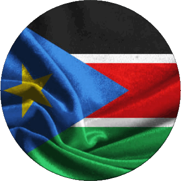 Rond Soudan Sud Afrique Drapeaux 