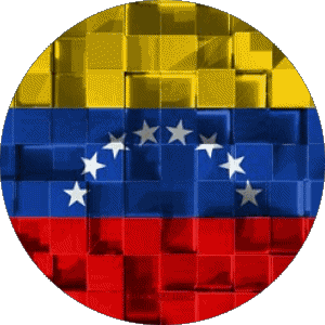 Runde Venezuela Amerika Fahnen 