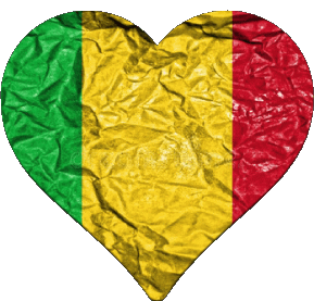 Cuore Mali Africa Bandiere 
