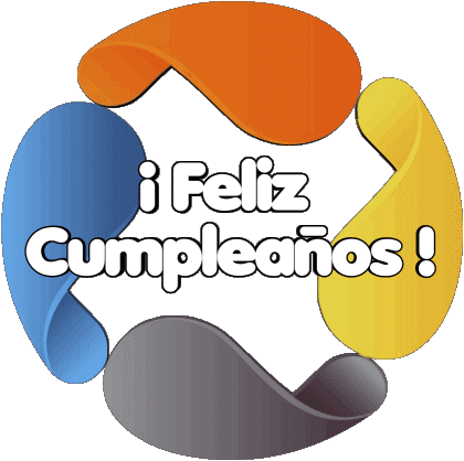 011 Fondo transparente Abstracto - Geométrico Feliz Cumpleaños Español Mensajes 