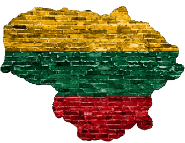 Map Lithuania Europe Flags 
