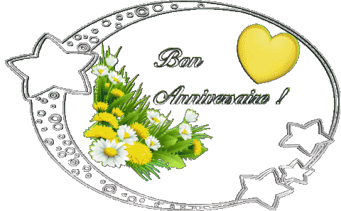 010 Fond Transparent Floral Bon Anniversaire Français Messages 