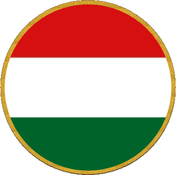 Round Hungary Europe Flags 