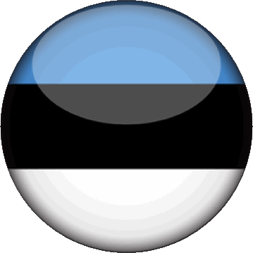 Rond Estonie Europe Drapeaux 