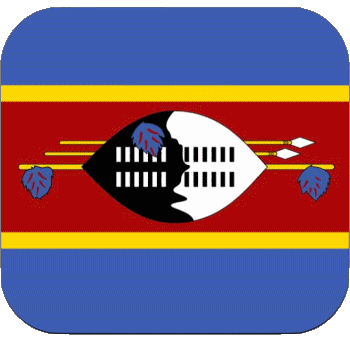 Carré Eswatini Afrique Drapeaux 