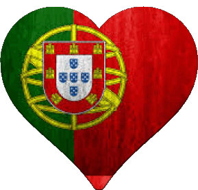 Coeur Portugal Europe Drapeaux 