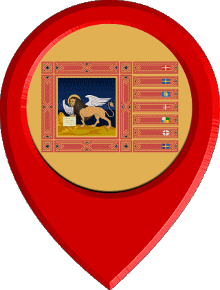 Location Pin Veneto Italy Europe Flags 