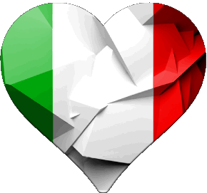 Cuore Nazionale Italia Europa Bandiere 