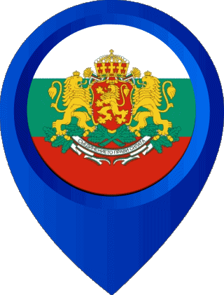 Epingle de Localisation Bulgarie Europe Drapeaux 