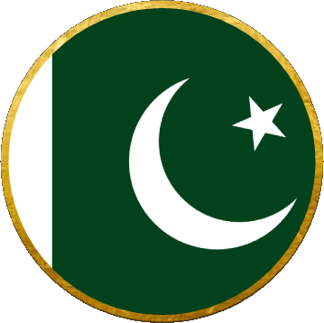 Runde Pakistan Asien Fahnen 
