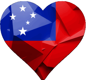 Herz Samoa Ozeanien Fahnen 