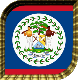 Square Belize America Flags 
