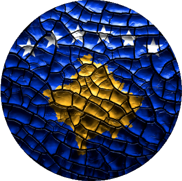 Rond Kosovo Europe Drapeaux 