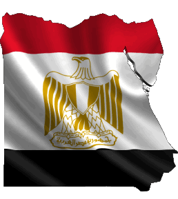 Karte Ägypten Afrika Fahnen 