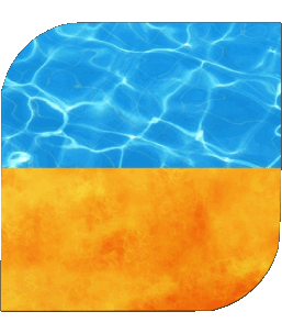 Quadrato Ucraina Europa Bandiere 