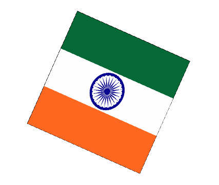 Kugel - Würfel Indien Asien Fahnen 