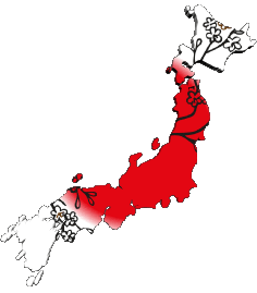Carta Geografica Giappone Asia Bandiere 