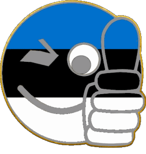 Smiley - OK Estland Europa Fahnen 