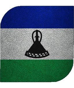 Quadrato Lesotho Africa Bandiere 