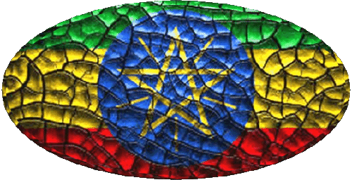 Ovale 01 Ethiopie Afrique Drapeaux 