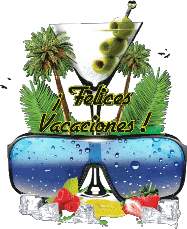 20 Fondo transparente Felices Vacaciones Español Mensajes 