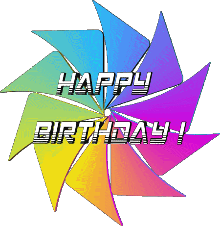 016 Transparent Background Abstract - Geometric Happy Birthday English Messages 