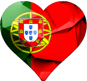 Cuore Portogallo Europa Bandiere 