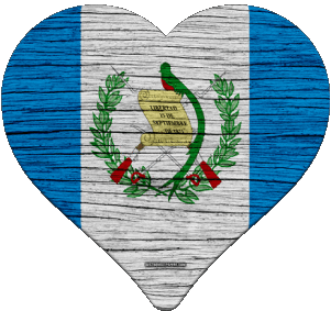 Corazón Guatemala América Banderas 