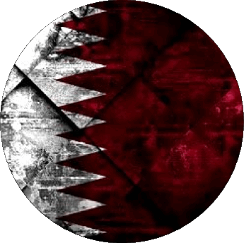 Rond Qatar Asie Drapeaux 