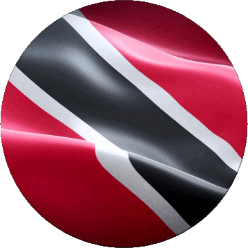 Rond Trinité et Tobago Amériques Drapeaux 