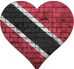 Cuore Trinité et Tobago America Bandiere 