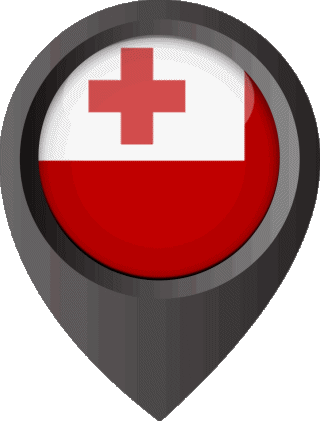 Standort-Pin Tonga Ozeanien Fahnen 