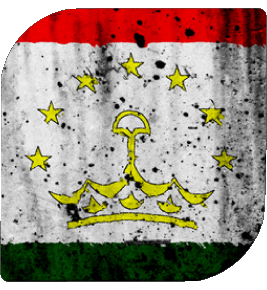 Carré Tadjikistan Asie Drapeaux 