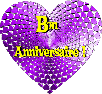 009 Coeur Bon Anniversaire Francés Mensajes 