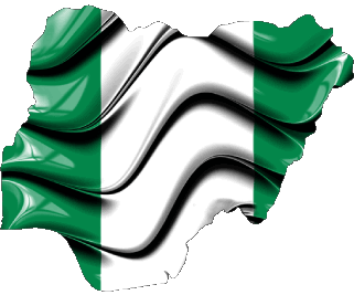 Mapa Nigeria África Banderas 