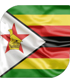 Carré Zimbabwe Afrique Drapeaux 