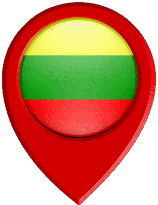 Epingle de Localisation Lituanie Europe Drapeaux 