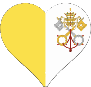 Heart Vatican Europe Flags 