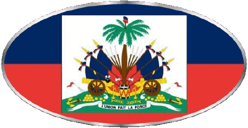 Ovale Haiti America Bandiere 