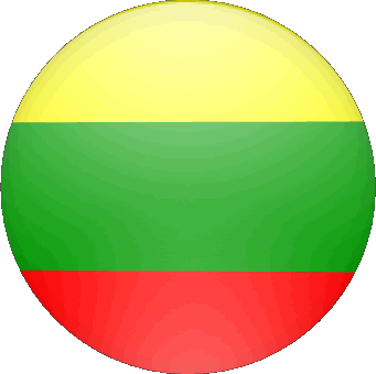 Round Lithuania Europe Flags 