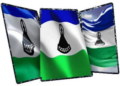 Forme 01 Lesotho Afrique Drapeaux 