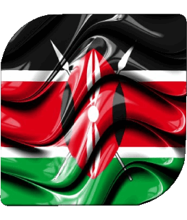 Carré Kenya Afrique Drapeaux 