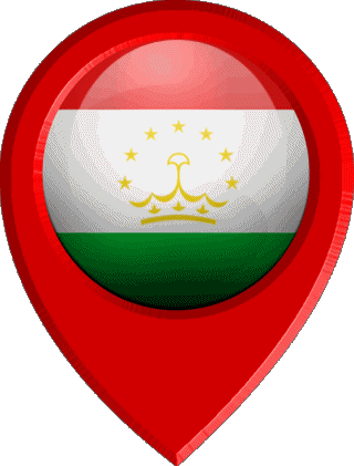 Perno di posizione Tajikistan Asia Bandiere 