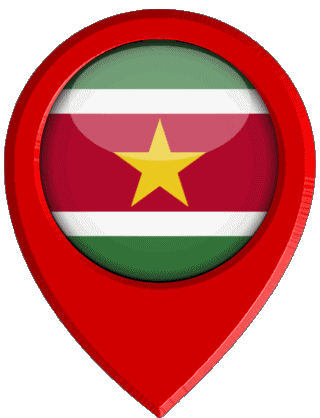 Epingle de Localisation Suriname Amériques Drapeaux 