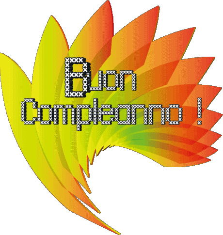 005 Fondo transparente Astratto - Geometrico Buon Compleanno Italiano Mensajes 